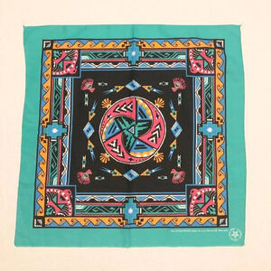 Vtg Wamcraft Bandana Scarf Handkerchief USA Cotton  Poly RN14193